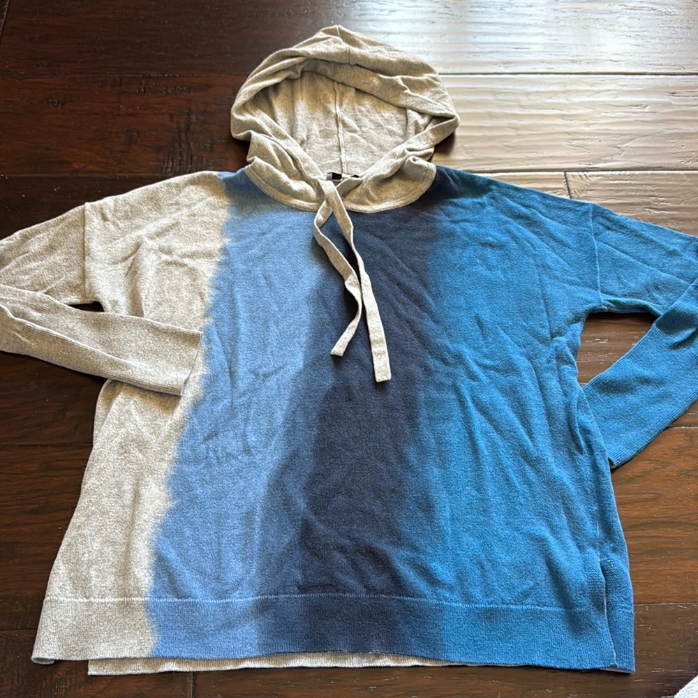 J Society tie dye gray and blue sweater hoodie
